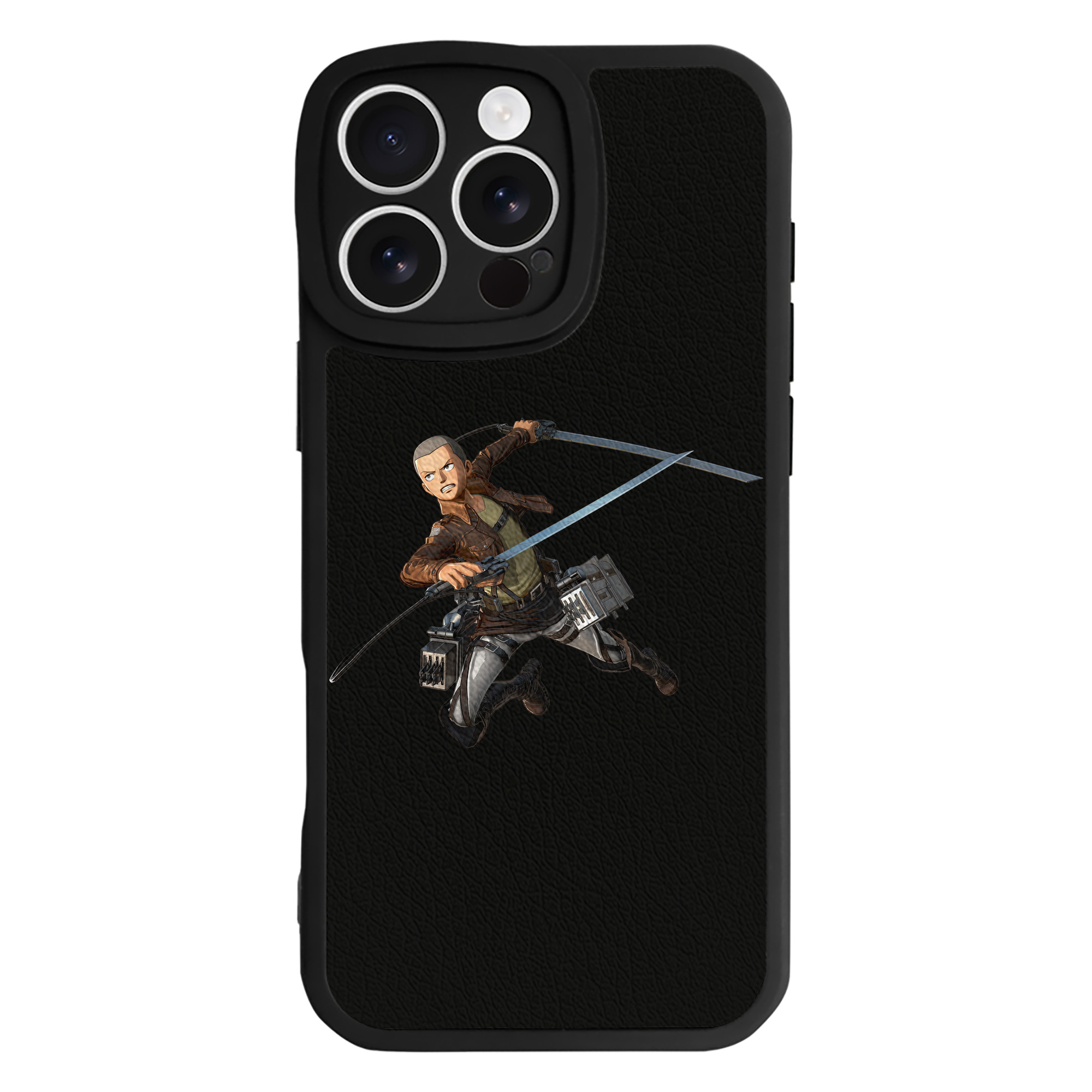 （画像用） 進撃の巨人 コニー·スプリンガー Attack on Titan Connie Springer 【iPhone 16シリーズ対応】シリコンスマホケース（レザー調） 材質：シリコン